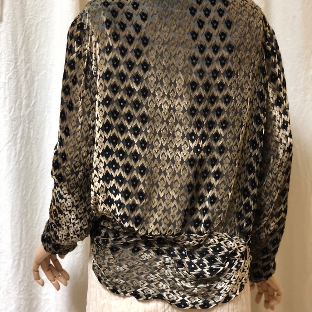 Vintage 1920’s cut velvet blouse - Picture 4 of 9